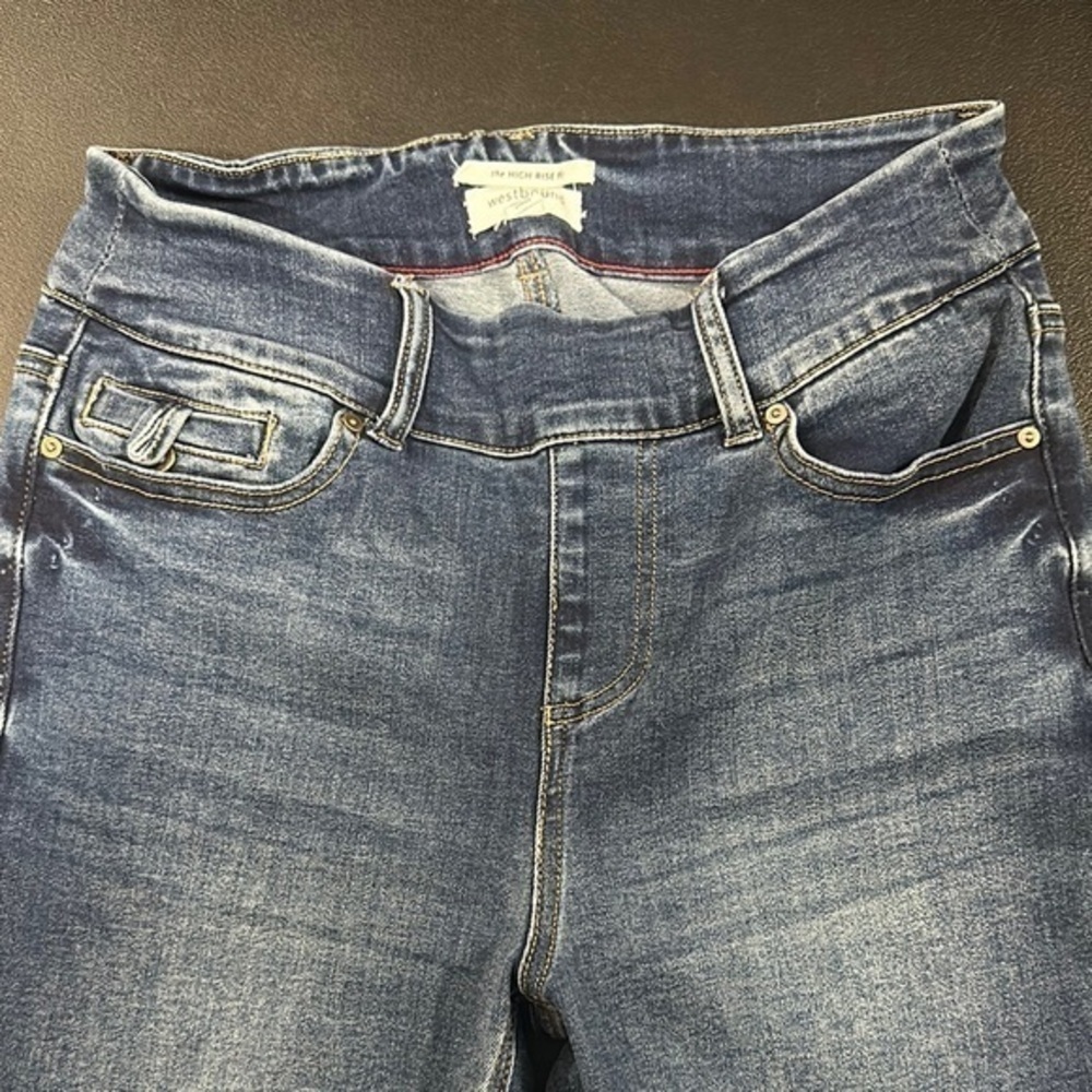 405. Westbound high rise Blue Denim stretch pole on Jeggings size 10 p